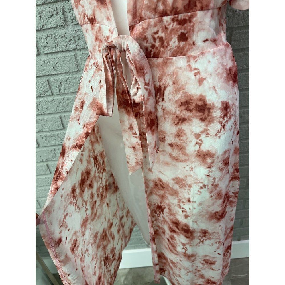 Ember Multicolored Short Sleeve Tie Front Duster Size M - Picture 6 of 10